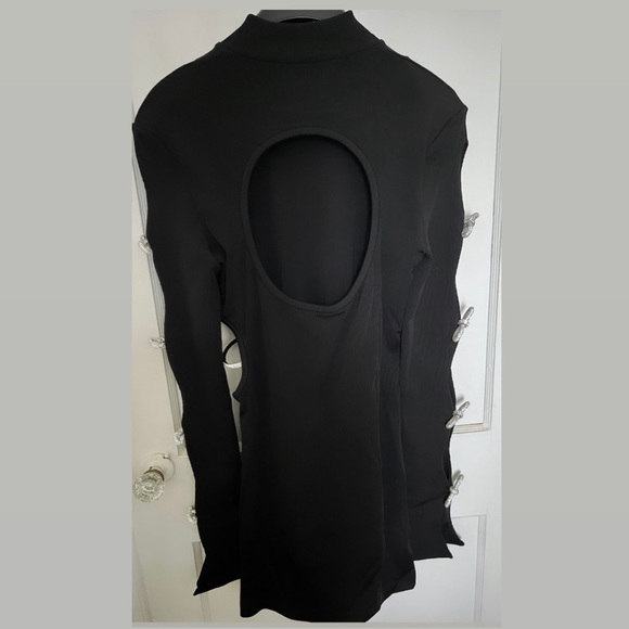 Mach & Mach Crystal Embellished Cutout Dress - Picture 4 of 10